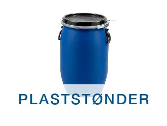 plastlågfad og plasttønde